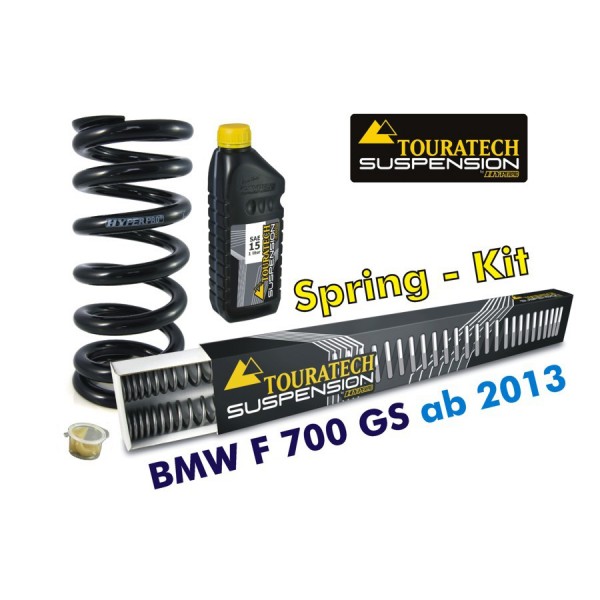 Touratech Hyperpro progressive replacement springs for fork and shock absorber, BMW F700GS from 2013