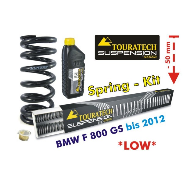 Touratech Height lowering kit, 50mm, for BMW F800GS 2008-2012 replacement springs