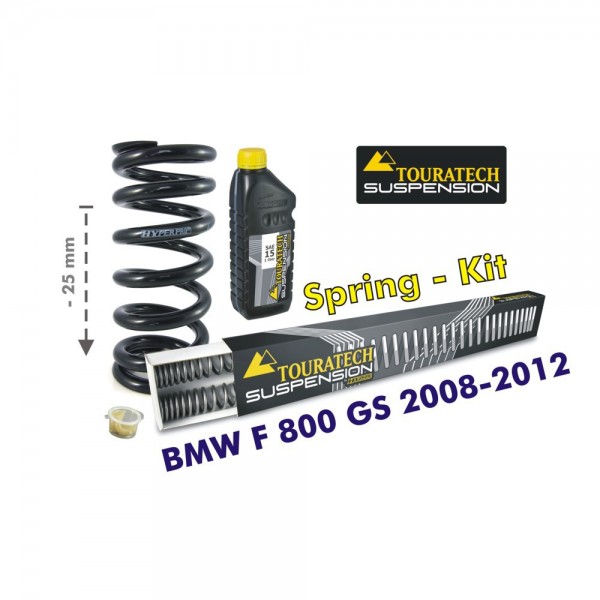 Touratech Height lowering kit, 25mm, for BMW F800GS 2008-2012 replacement springs