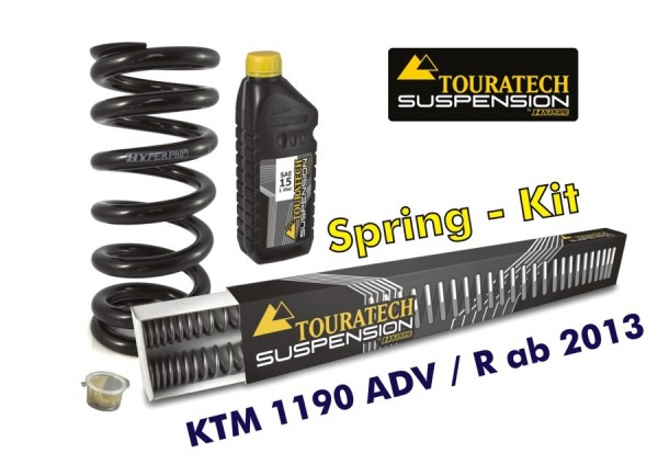 Touratech Progressive replacement springs fork and shock absorber, KTM 1190 Adventure R from 2013