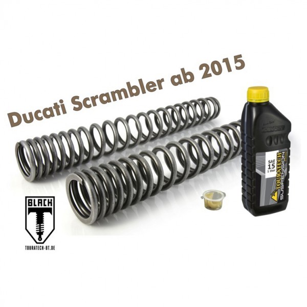Touratech Progressive Black-T fork springs for Ducati Scrambler from 2015