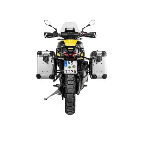 Touratech Zega Evo Aluminium Pannier System L And S With Stainless Steel Rack Black For