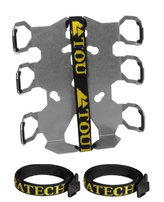 Touratech Zega Pro - Adapter Plate with straps protection Double Bottle  050-0911