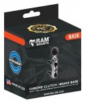 RAM MOUNT CHROME H/BAR BASE W/1