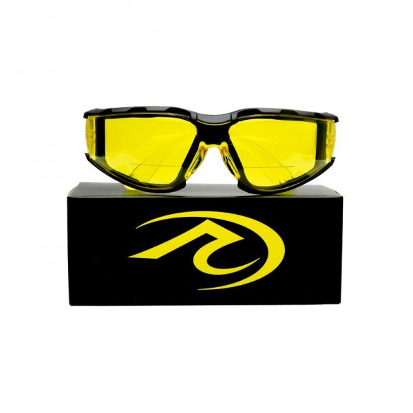 Yellow Riding Glasses with reading portion for Instruments, GPS ETC